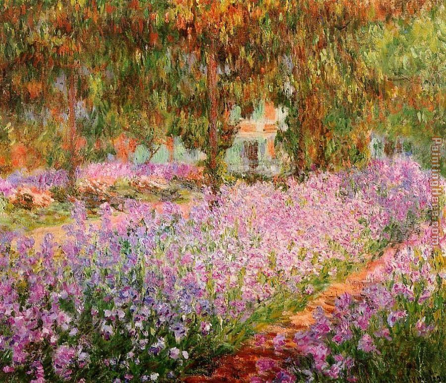 Irises in Monets Garden painting - Claude Monet Irises in Monets Garden art painting